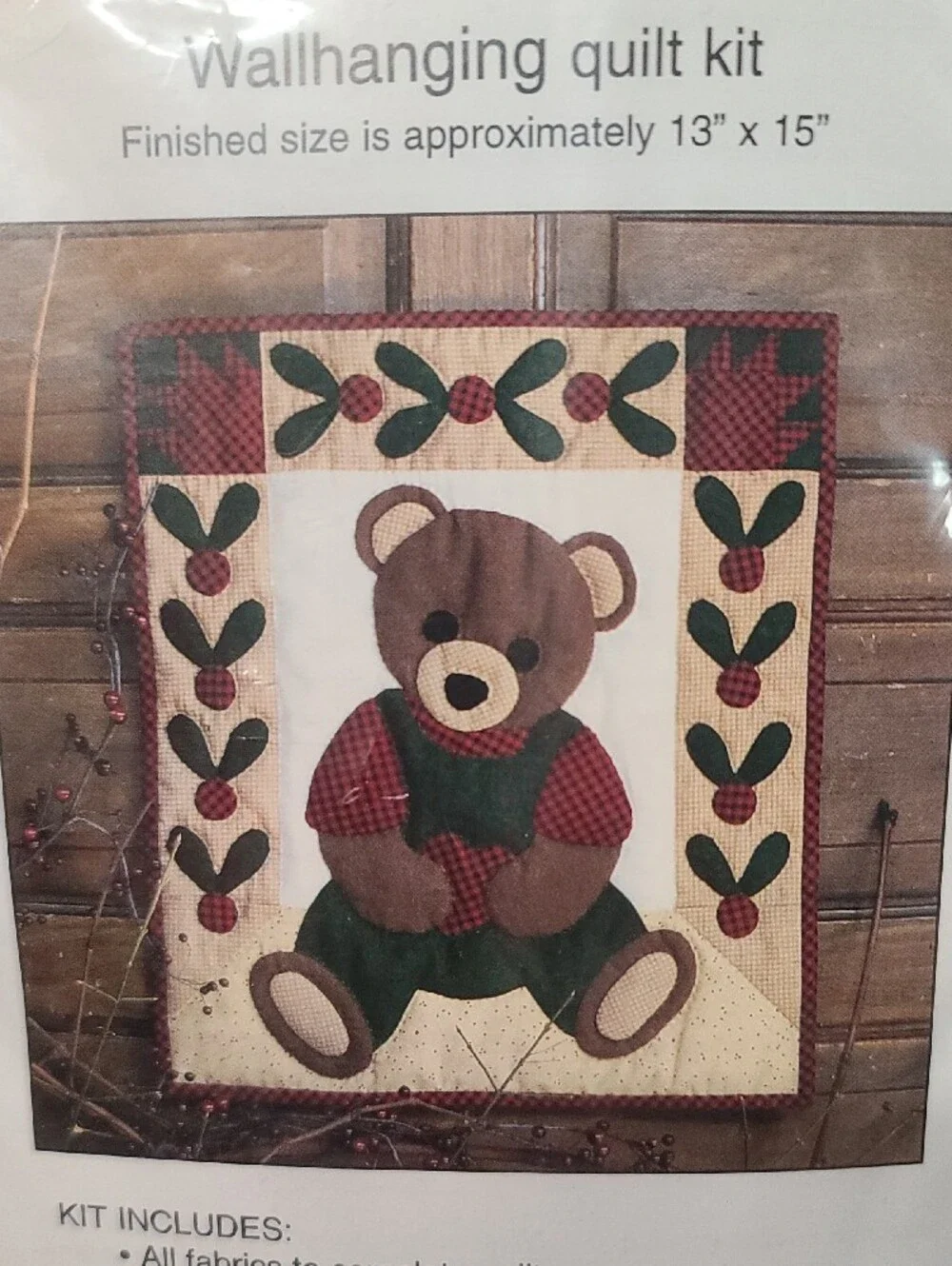 Beary Patch wallhanging quilt